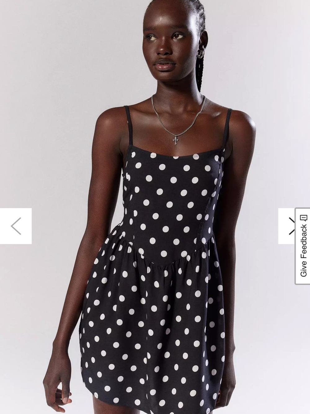 Urban Outfitters Black and White Polka Dot Mini Dress